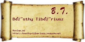 Básthy Tibériusz névjegykártya